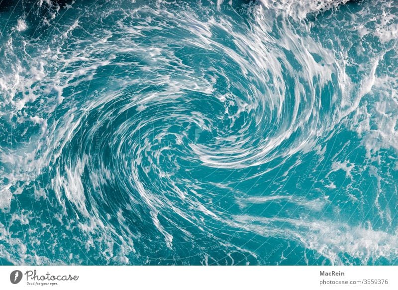 water vortex water-packed whirlpool Water wave Waves Ocean ocean on the high seas foams Foam Wet boat trip seafaring Navigation Movement nobody turquoise