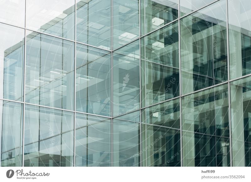 Complexly reflective façade Facade Window Abstract Symmetry Design Line Arrangement Reflection Architecture Authentic built Esthetic Business High-rise Modern