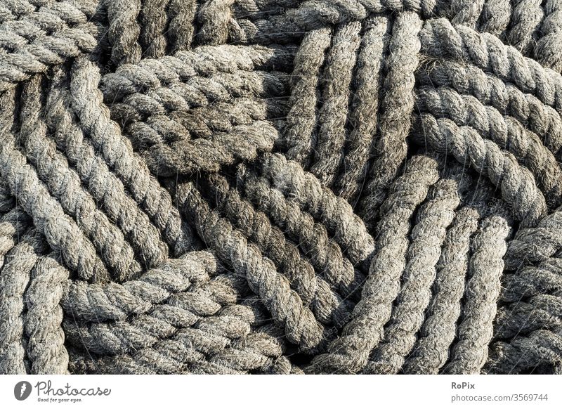 Pattern of braided ropes. Rope Dew ship Slings Harbour technique Strength holds seafaring Business Company Hull Commerce wickerwork business Mechanics