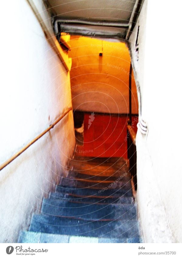 colorful staircase Masonry Red Historic Stairs Ladder Colour Old Lighting Orange