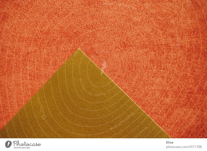 Golden gemoetric shape on a pink red surface Abstract Sharp-edged Two-tone graphically Graphic Structures and shapes Deserted Illustration Design
