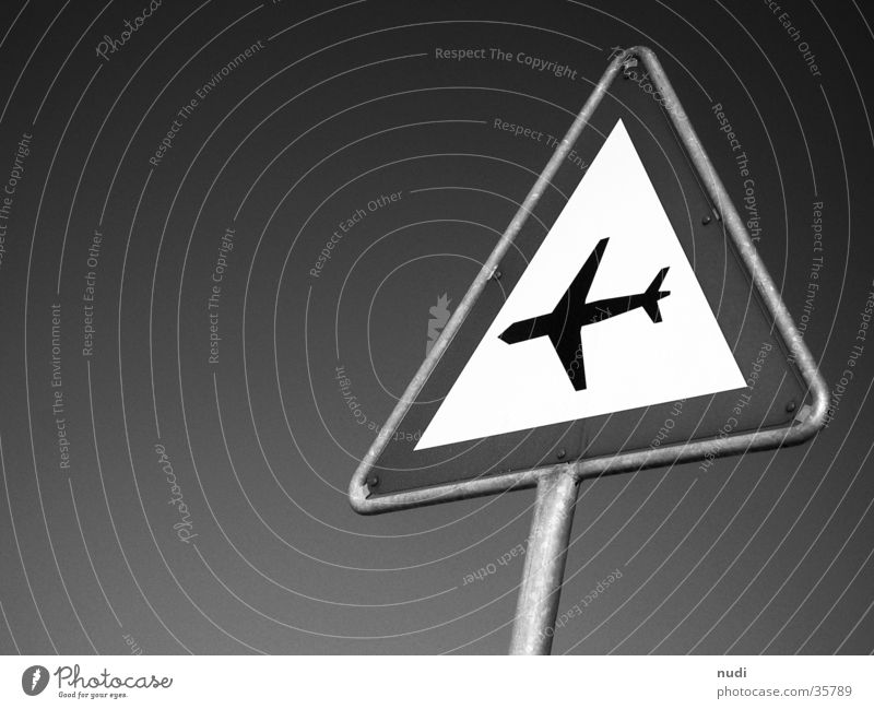 airworld #3 Airplane Symbols and metaphors Black White Worm's-eye view Photographic technology Sky Sign signet Respect