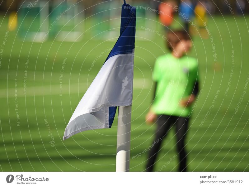 Youth football - Training youth football workout soccer Football pitch exercise corner flag Playing Jersey Places Soccer player Football stadium club Child