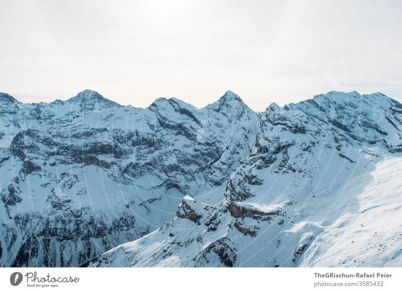 snowy swiss mountains Mountain Snow Switzerland reed horn Winter Sky Alps Panorama (View) Vantage point Ice chill Exterior shot Landscape Peak Snowcapped peak