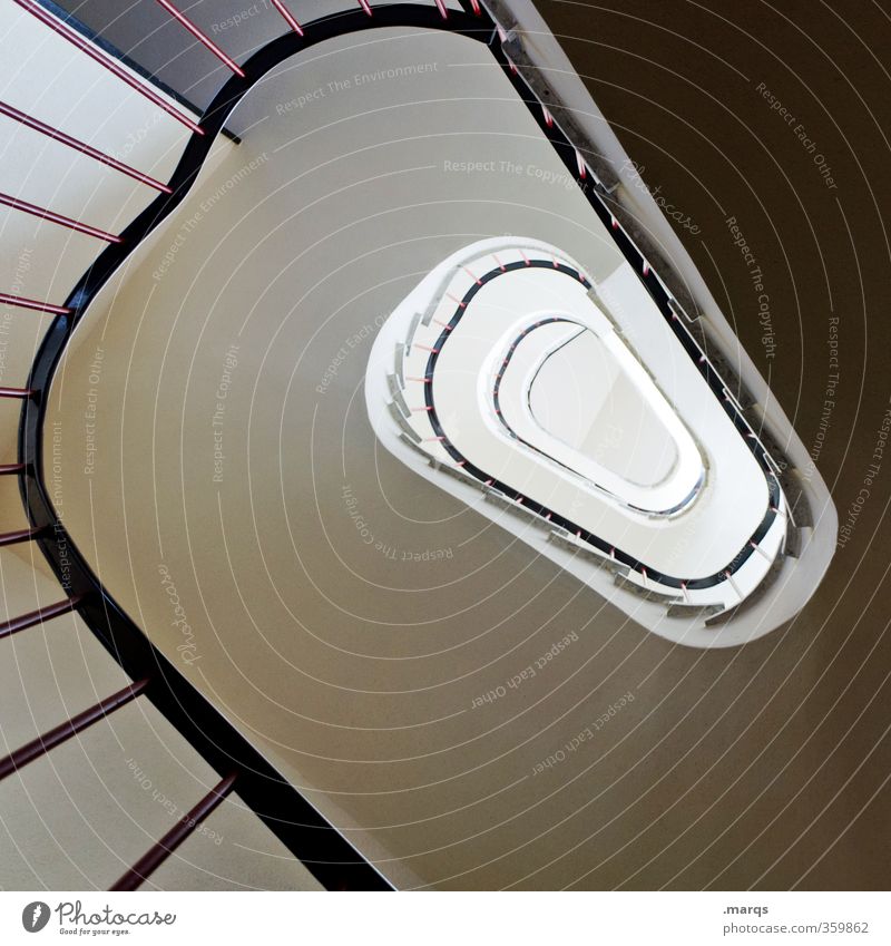 Up Style Career Stairs Staircase (Hallway) Banister Sign Optimism Perspective Future Tall Spiral Ambitious Interior design Round Oval Colour photo Interior shot