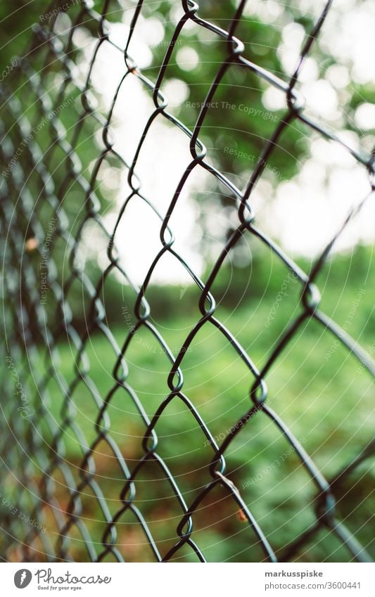Fence Border Demarcation Wire netting fence Real estate Boundary line demarcation locked out Garden