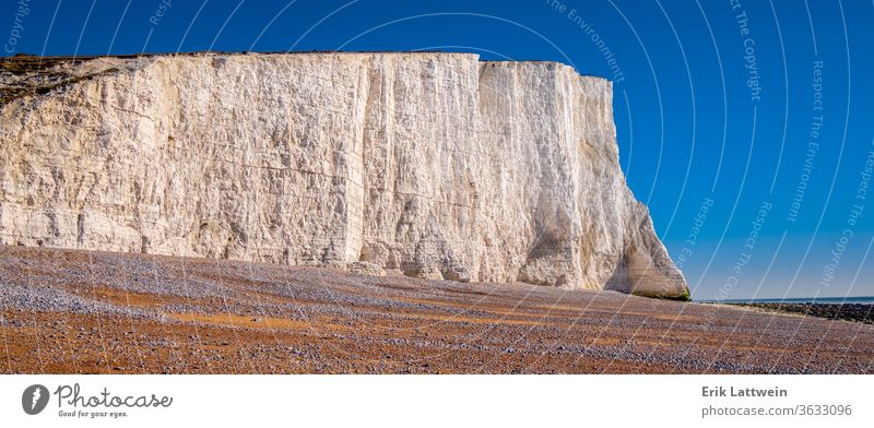 Famous Seven Sisters White Cliffs at the coast of Sussex England beachy head blue coastline sea travel south sisters seven lighthouse chalk cliff hill landscape