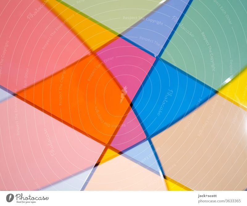 Shapes, colours with verve Abstract Structures and shapes Pattern Illusion Play of colours Surface Reaction Detail Illustration Background picture Inspiration