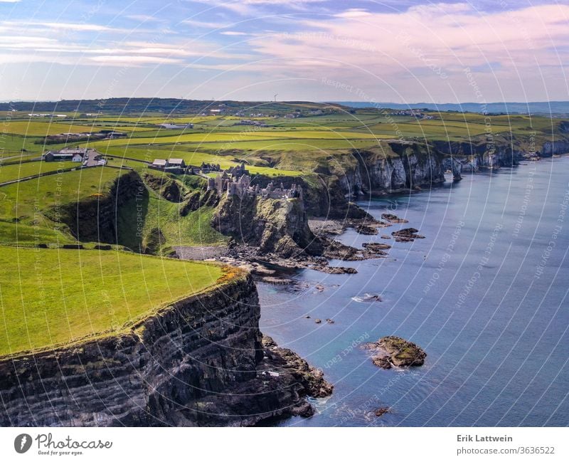 Dunluce Castle in Northern Ireland - a famous movie location travel architecture cliff coast Europe history north sea castle ocean ancient building fort