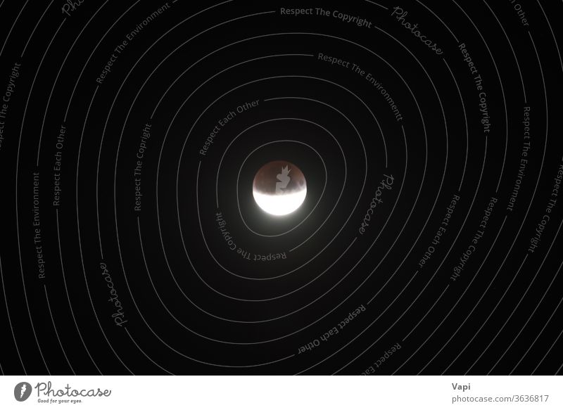 Lunar moon half eclipse night lunar space astronomy astrology dark orbit sky planet light full solar satellite nature cosmos crater earth surface background