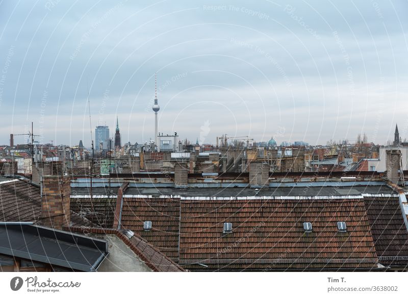 Karlsson on the roof Berlin Prenzlauer Berg 2019 Roof Television tower Old building Town Downtown Capital city Old town Exterior shot Day Deserted
