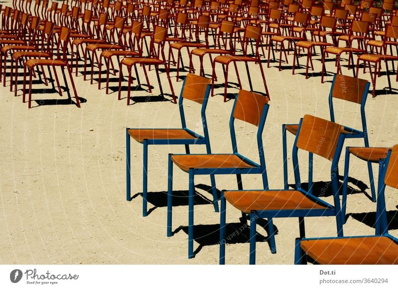take another seat chairs - outdoor Row of chairs Event Outdoor festival Many Seating capacity