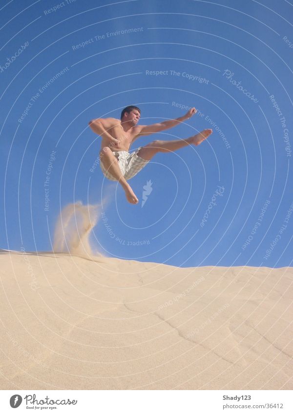 sand_samurai Vacation & Travel Jump Air Martial arts Man Sand