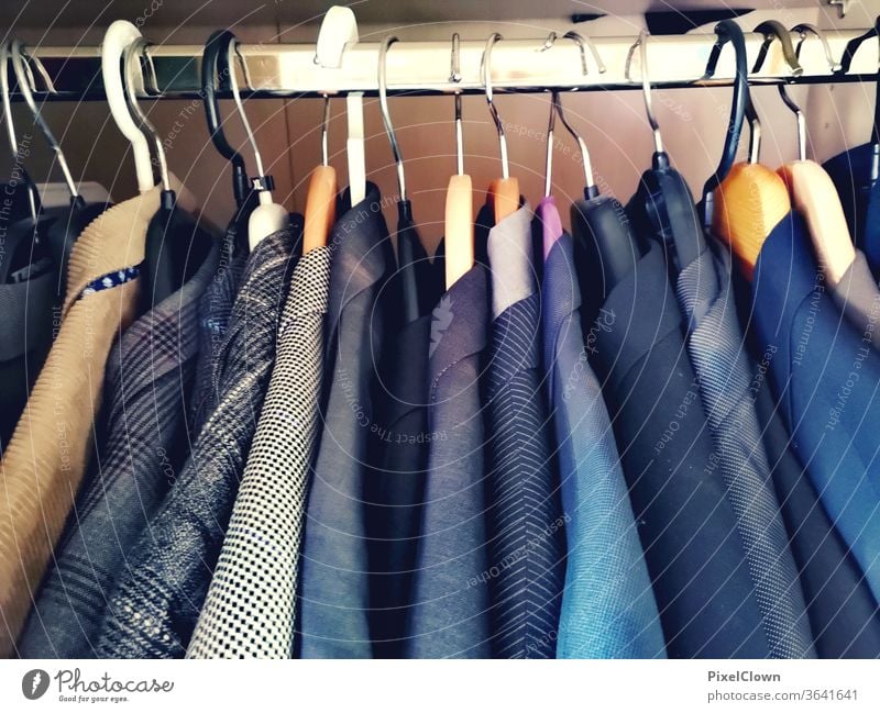 Jackets in all colours Jacket, suit, wardrobe, clothes, Clothing Hanger Design Suit, Colour photo Lifestyle