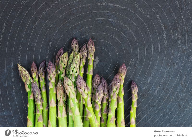 Flavoursome, sweet and tender British asparagus fresh green white raw natural british season detox diet bunch food spring healthy organic meal nutrition