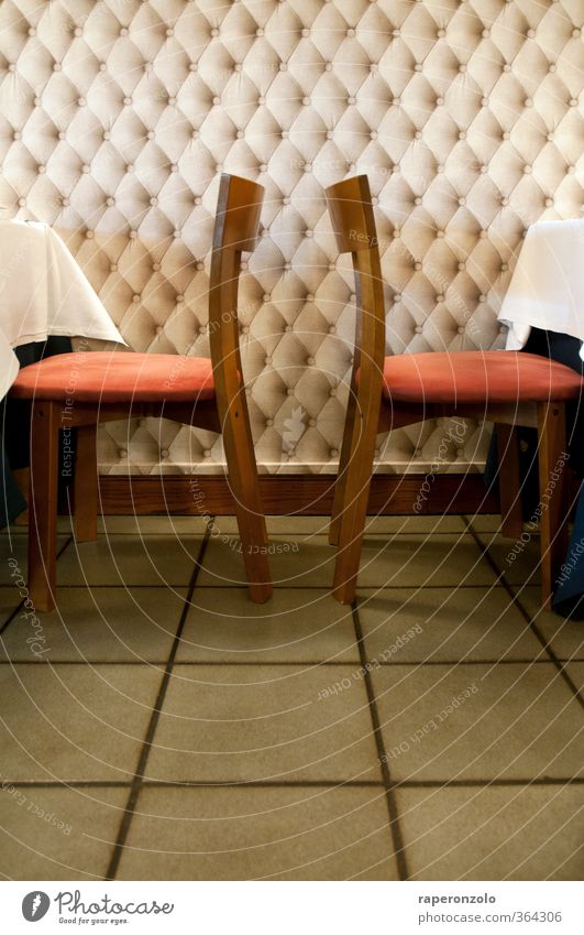 Between the stools ... there's no room at all Dinner Business lunch Lifestyle Style Chair Table Room Eating Sit Red Gluttony Restaurant between them