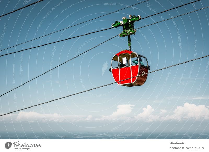 AST6 Inntal on the way ... Sky Clouds Summer Weather Beautiful weather Warmth Alps Mountain Means of transport Passenger traffic Cable car Gondola Touch Driving