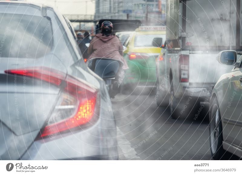 Car exhaust smoke air asphalt atmosphere auto automobile bumper car city condition contamination danger dioxide dirty eco ecology engine environment