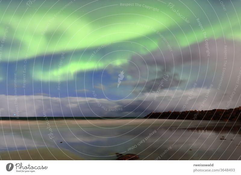 Aurora borealis-Polar lights-Northern lights over Bleik beach. Andoya island-Vesteralen-Norway. 0049 aurora polar lights aurora polaris aurora borealis