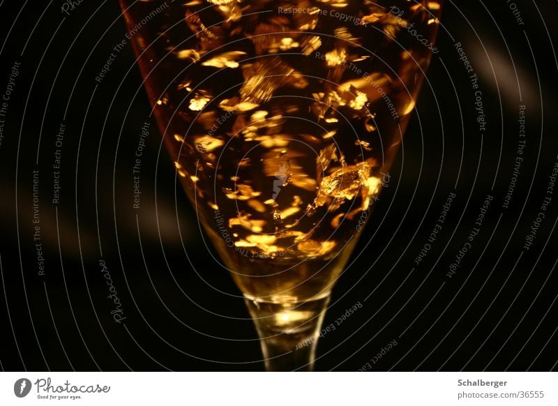 goldrush Cocktail Sparkling wine Black Decadence Alcoholic drinks Gold Glass