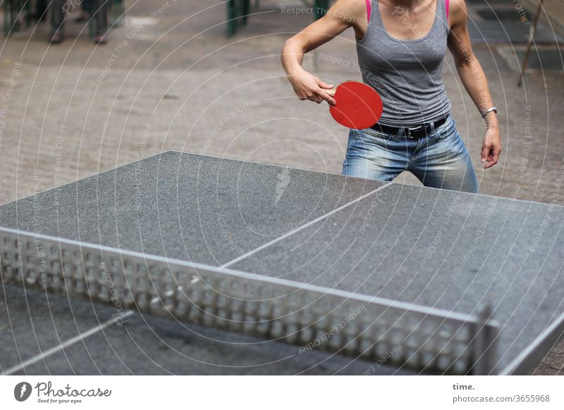 the ball wants to fly | printed product Table tennis Woman Playing Table tennis table Table tennis bat table tennis table out free time Sports Ball sports