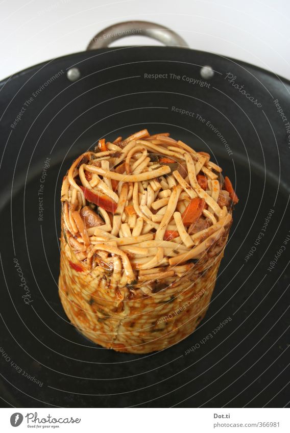 canned food Food Nutrition Fast food Pan Delicious Black Comfortable Voracious Tin of food Bami Goreng Asian Food Indonesian Heat fast cuisine rice noodles