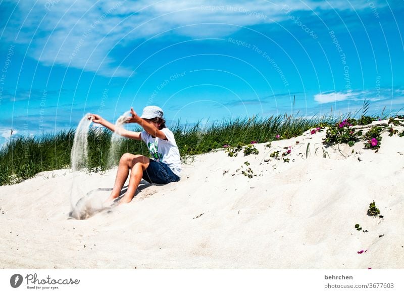 close to nature | outdoor child Sand Playing Mecklenburg-Western Pomerania Romp fortunate Summer Contentment Happy Happiness Baltic coast muck about Child