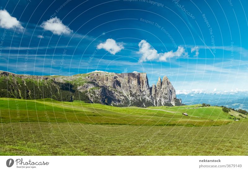 Seiser Alm Valley and Plateau Seiser alm valley plateau field meadow grass sky cloud panorama nature travel photography natural landmark famous place
