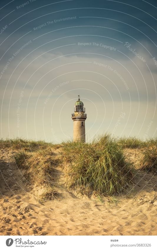 Lighthouse - half & half Vacation & Travel Tourism Sightseeing Sky Rostock Germany Mecklenburg-Western Pomerania Warnemünder Teapot Colour photo Multicoloured