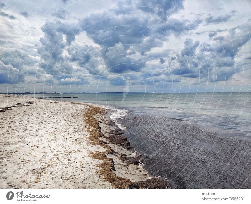 Baltic Sea in July Ocean mobile Beach Horizon Summer Deserted Clouds