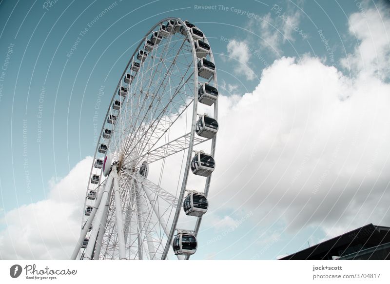 The Wheel of Brisbane Ferris wheel Theme-park rides Structures and shapes Design Unwavering Circular Landmark Sky Original Style Authentic Modern great
