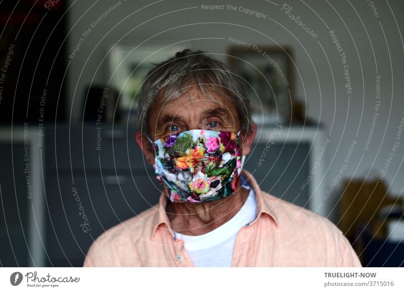Corona Thoughts are everywhere, so I'm off to the masquerade ball Face mask photo design corona covid19 pandemic portrait Mask Senior citizen