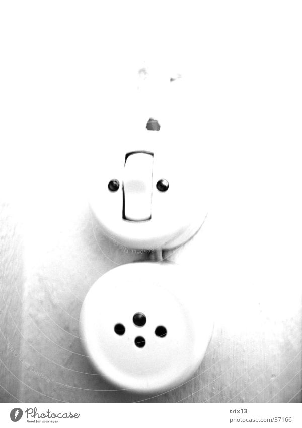 Socket/light switch Light switch Black White Hollow Round Switch Tin Living or residing Screw Shadow