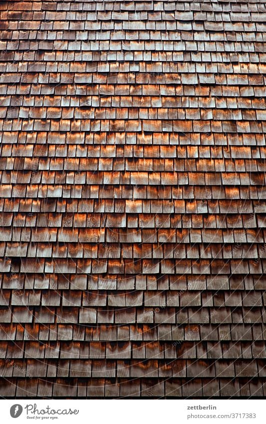 Roof made of wood Old wooden shingles Wooden roof Old town Ancient Architecture half-timbered Half-timbered house History of the Medieval times museum Museum