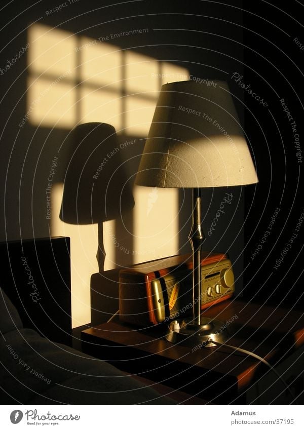 morning light Light Lamp Hotel Style Living or residing sun shadow Radio (broadcasting) Old fashioned old style