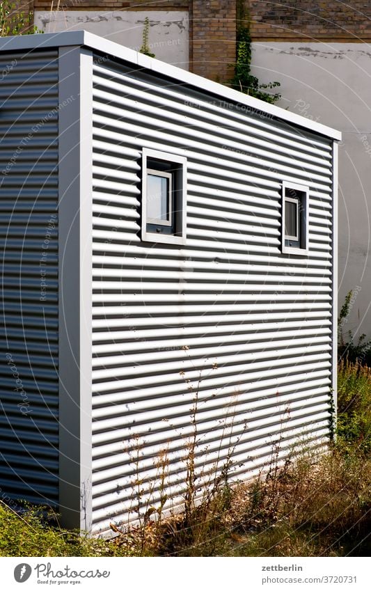 Corrugated iron hut Corrugated sheet iron corrugated iron hut Tin Shed Flake Window Room Architecture Garage Metal Metal construction Aluminum Aluminium