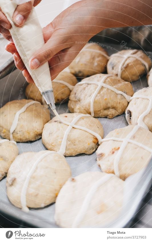Hot Cross Buns Preparation Before Baking hot cross bun hot cross buns Sweet Sweet Food hot buns Bread Food photograph Food And Drink food products Food envy