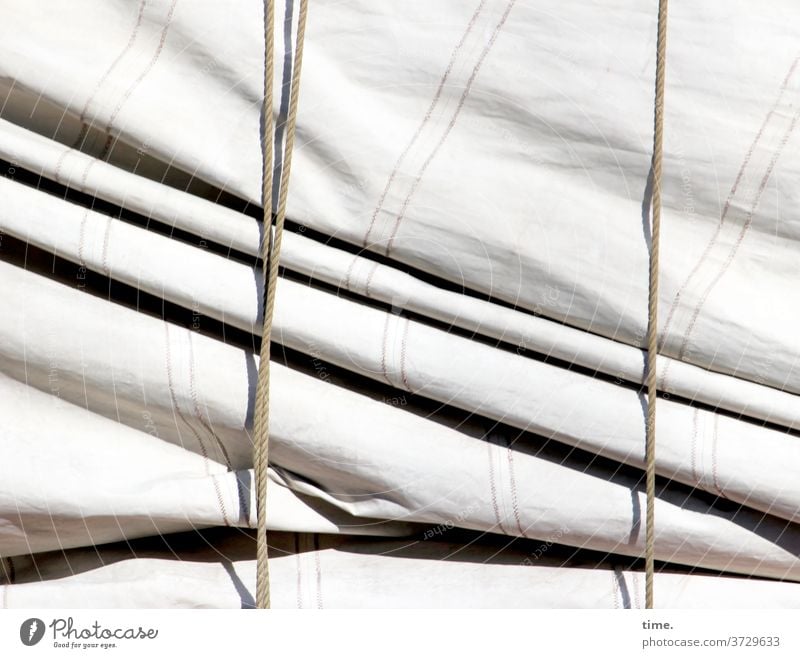 headlines (2) Sail canvas Dew ropes Rope sunny shady Sunlight Shadow Bound Gathered Wrinkles Sailing Stitching