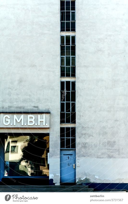 Bauhaus facade G.M.B.H Old Ancient Dessau History of the Historic Industrial monument Small Town Deserted location Saxony-Anhalt settlement Copy Space urban