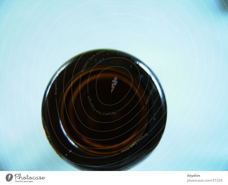 Bottle neck from above Dark Round Nutrition Glass Hollow Perspective