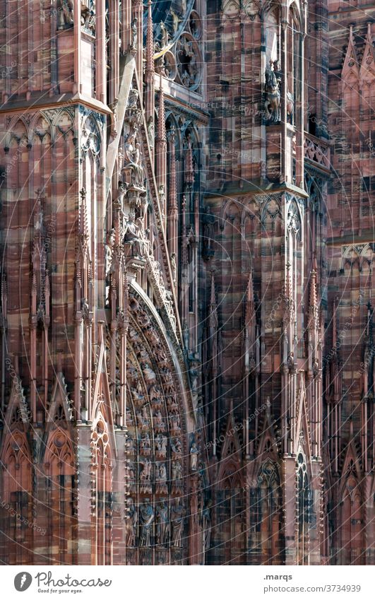 Strasbourg Cathedral Religion and faith House of worship Munster Dome God Masonry Historic Architecture City trip Strasbourg cathedral France Landmark Town
