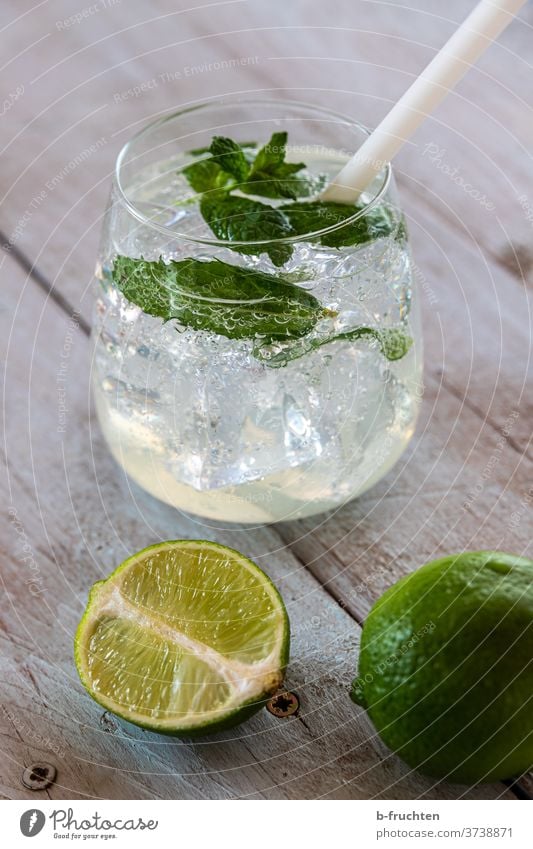 Lemon soda Soda Soda Water Beverage Drinking Fresh Glass chill Summer fruit Cocktail Alcoholic drinks Ice Mint Citrus fruits Lemonade Refreshment flaked