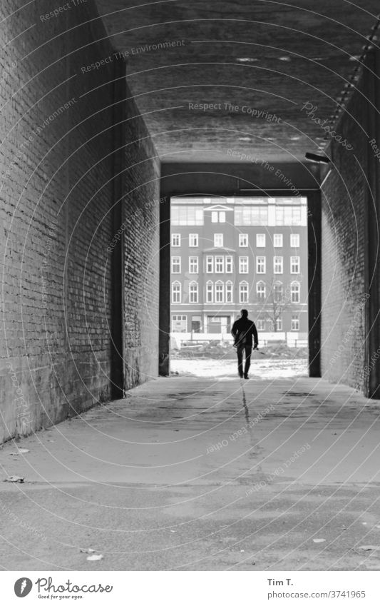 Passage Berlin Middle passage Black & white photo Downtown Berlin Capital city Town Exterior shot Architecture Germany City Copy Space
