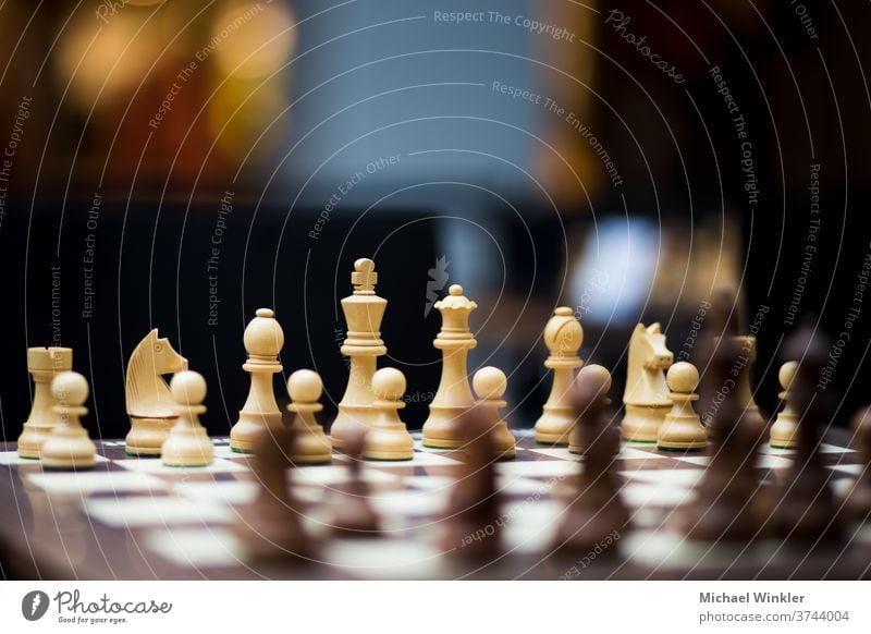 Chessboard with pawns and great depth of field action battle bishop black business challenge chess chess board chessboard chessman competition concepts conflict
