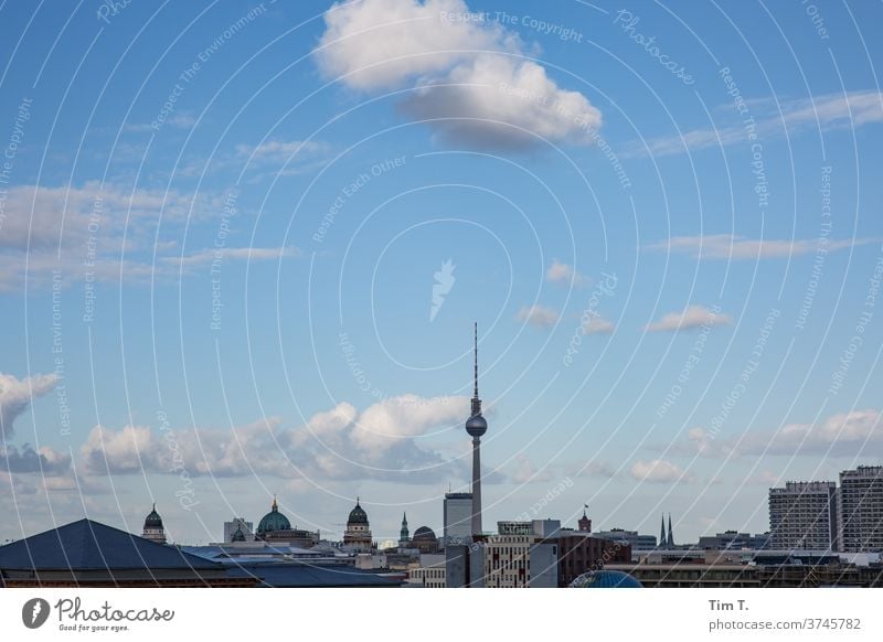 on top of Berlin Berlin TV Tower Architecture Sky Landmark Television tower Capital city Downtown Tourist Attraction Manmade structures Exterior shot Town