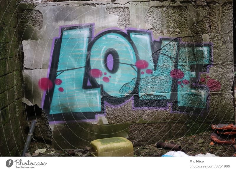 love Graffiti Love writing lettering sensation Infatuation Characters sprayed With love Happy Relationship Display of affection Communication Emotions