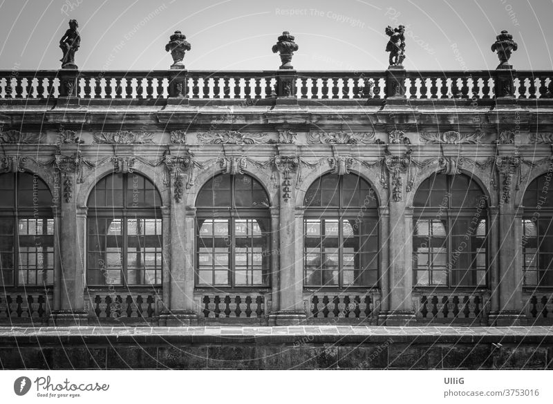 Dresden Zwinger Palace, Germany architecture palace building landmark monument splendour Baroque building architectural style window balustrade travel