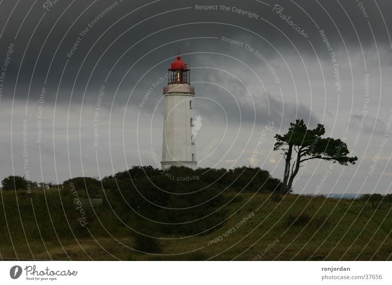 Lighthouse on Hiddensee Island Clouds Island Hiddensee Sky Thunder and lightning Baltic Sea