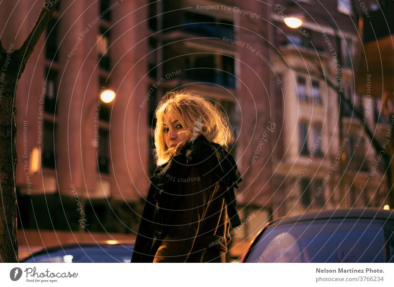 Portrait of a beautiful caucasian woman in the city. urban portrait blonde Portrait photograph Blonde Caucasian attractive Fashion White Beautiful Woman Style
