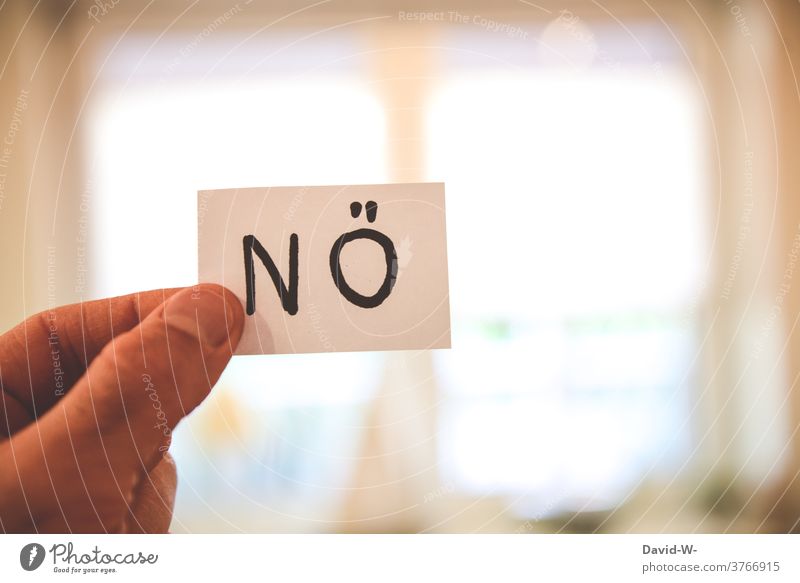 Say no - note in hand Opinion No object Cancelation Piece of paper Word by hand Emotions Text